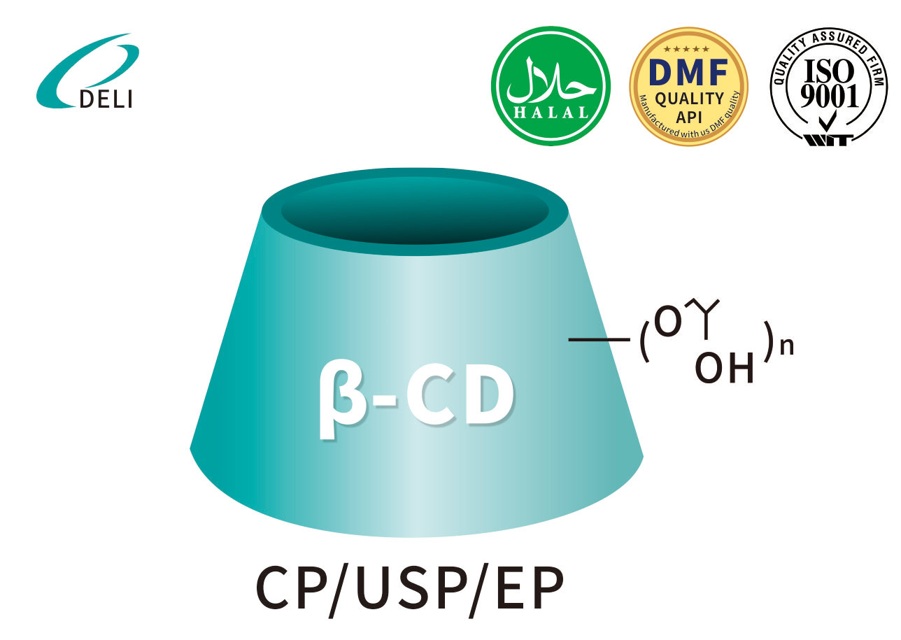 Deli Biochemical Hydroxypropyl Betadex پودر USP و درجه EP